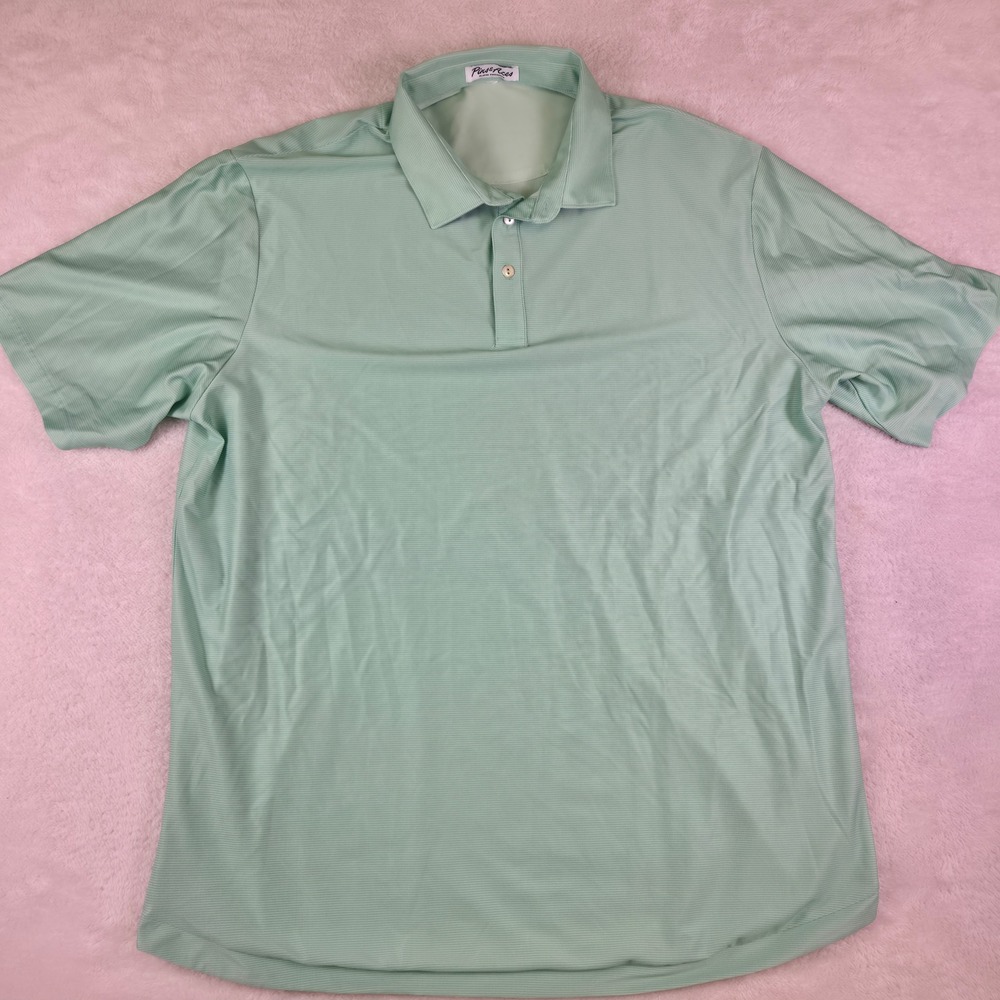 Pins & Aces Mens Player Preferred Performance Polo Shirt Mint Green Stripe 3228